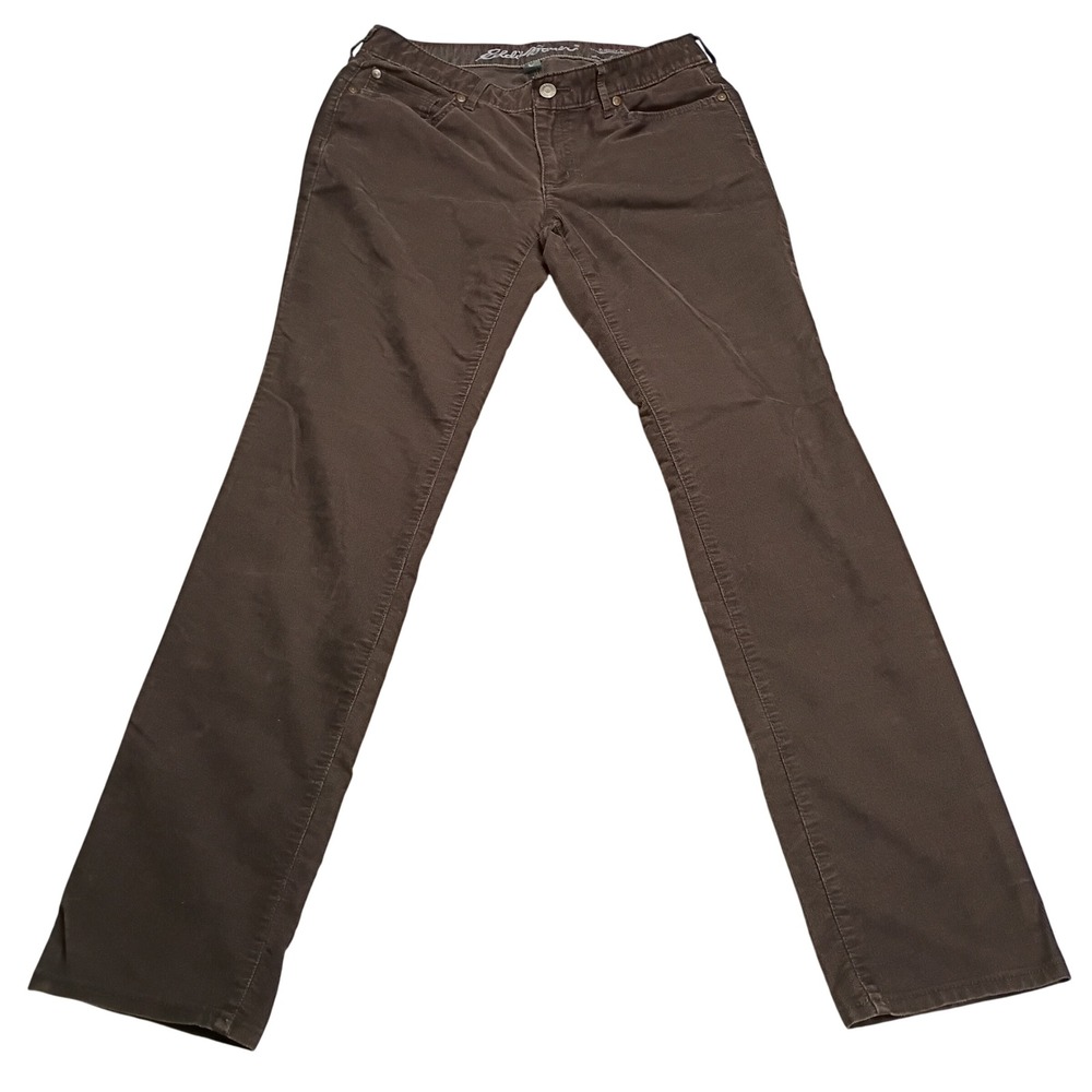 Eddie Bauer Corduroy Pants Womens 6 Brown Slightly Curvy Straight Leg